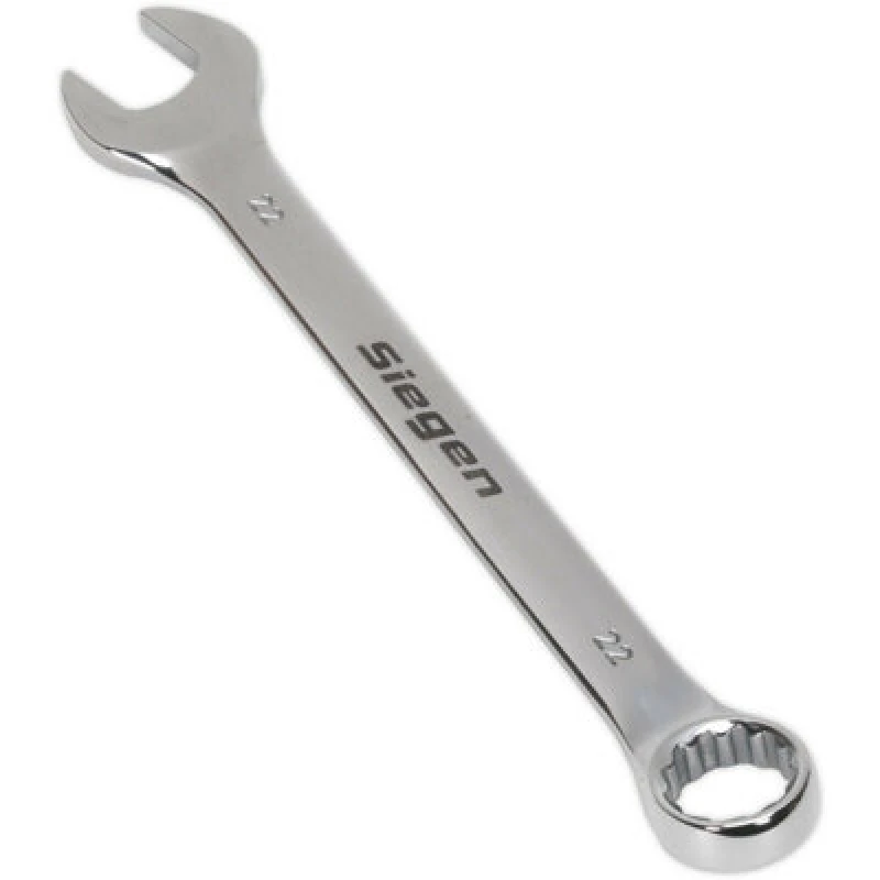 Image of Loops Hardened Steel Combination Spanner - 22mm - Polished Chrome Vanadium Wrench Metallics