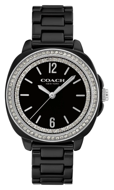 Image of Coach 14504564 Womens Kitt (34mm) Black Dial / Black Watch