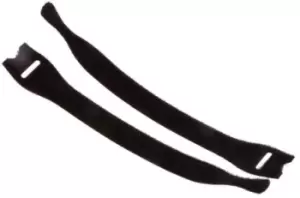 Image of HellermannTyton Black Hook & Loop Cable Tie, 150mm x 12.5 mm