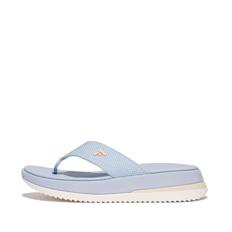 Image of Fitflop Womens Surff Two-tone Toe Post Sandals UK Size 4 (EU 37) Skywash Blue FIT091-SKYBLU-4