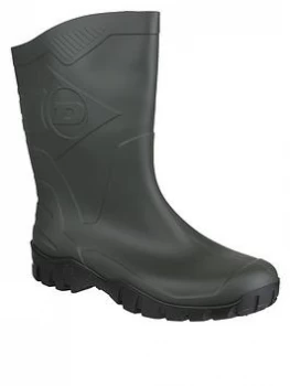 Image of Dunlop Dee Half Wellington Boots - Green, Size 9, Men