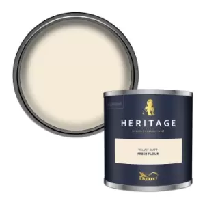 Image of Dulux Heritage Velvet Matt Fresh Flour Matt Emulsion Paint 125ml