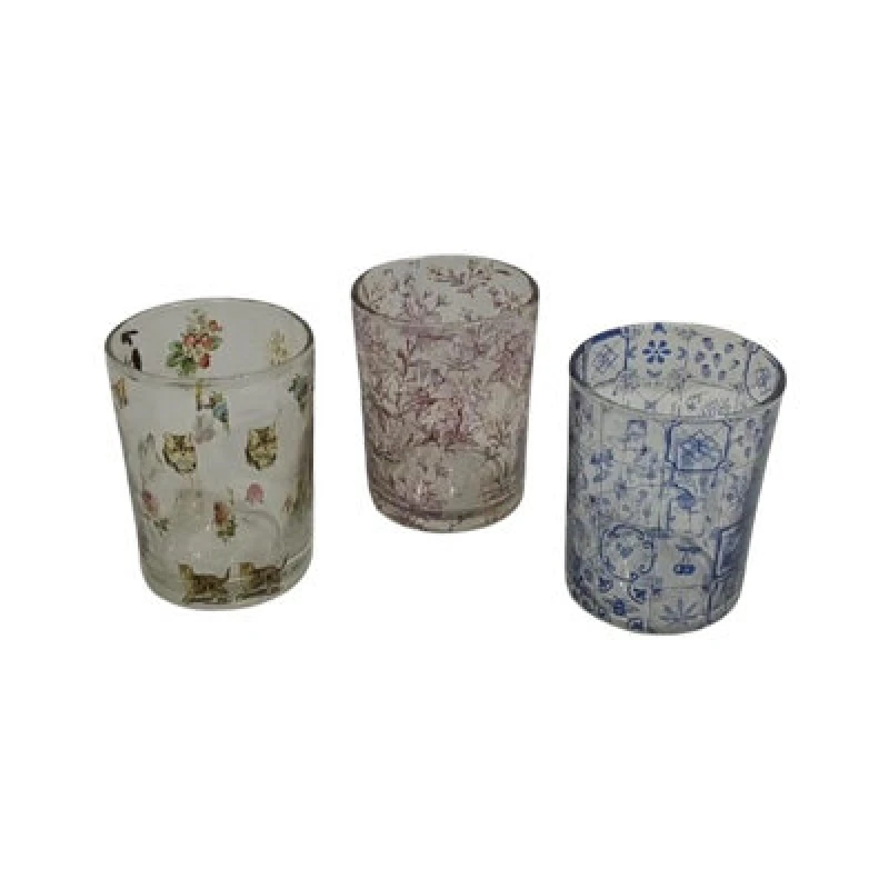 Image of Minster Votive Holder - Glass - L8 X W8 X H10 Cm