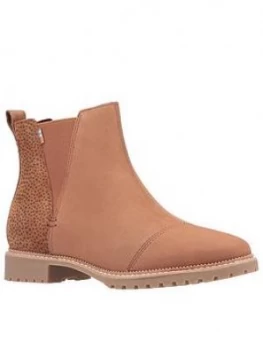 Image of Toms Toms Cleo Leather Ankle Boot, Tan, Size 5, Women