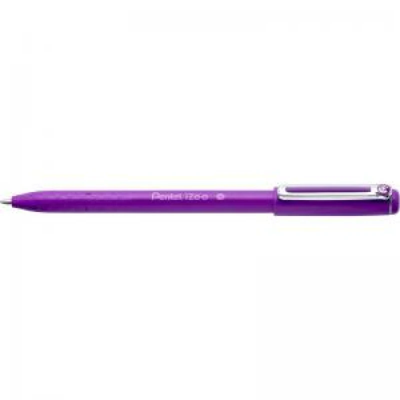 Image of Pentel IZEE Ballpoint Pen Cap-Style 1.0mm Tip 0.5mm Line Violet...