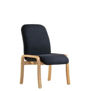 Image of Dams Yealm Armless Reception Chair - Charcoal