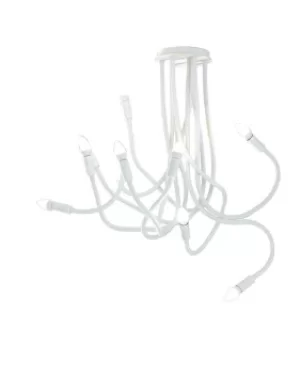 Image of LOVER 9 Light Multi Arm Semi Flush Ceiling light White 100x120cm