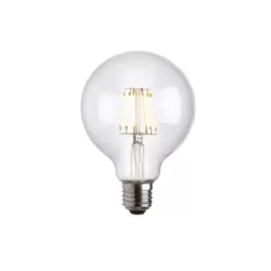 Image of LED Filament Lamp Bulb Dimmable 6W E27 LED 95mm Clear Glass Globe Warm White