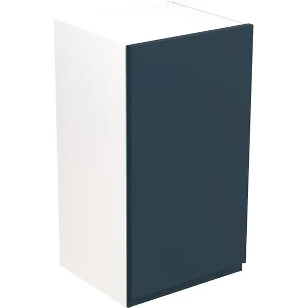 Image of Kitchen Kit Flatpack J-Pull Kitchen Cabinet Wall Unit Ultra Matt 400mm in Indigo Blue MFC
