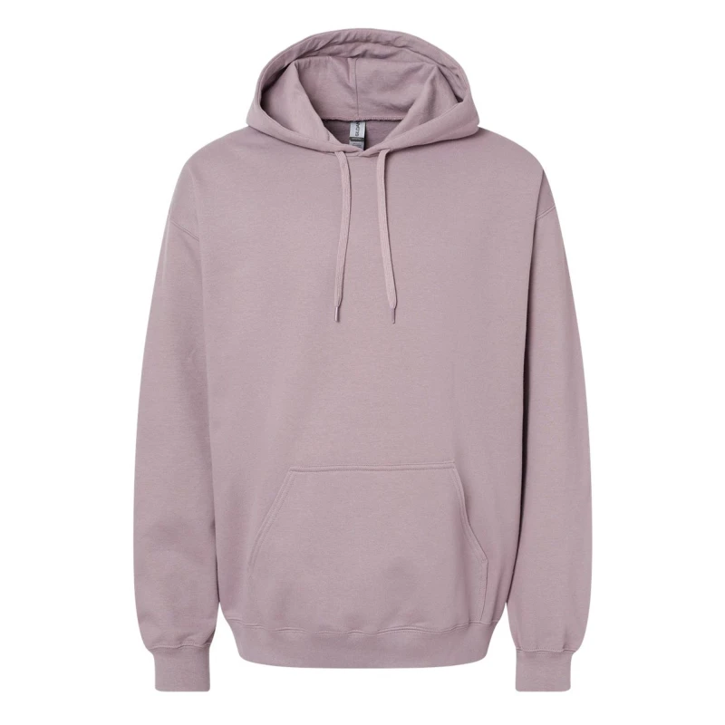 Image of Gildan Mens Softstyle Fleece Midweight Hoodie in Pale Lilac Size: Small Pale Lilac Male S