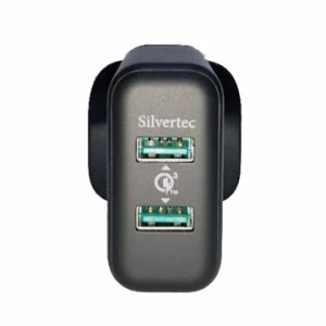 Image of Silvertec 2 Ports Quick Charge 3.0 x 2 Wall Charger QC-W32X-BK - Black