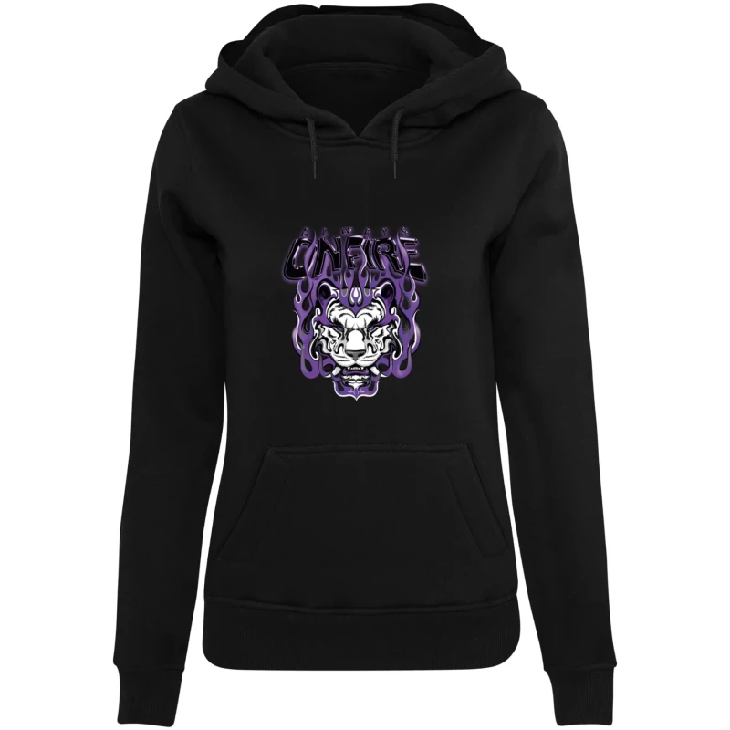 Image of Miss Tee Womens hooded sweatshirt Miss Tee Always On Fire Noir Female M