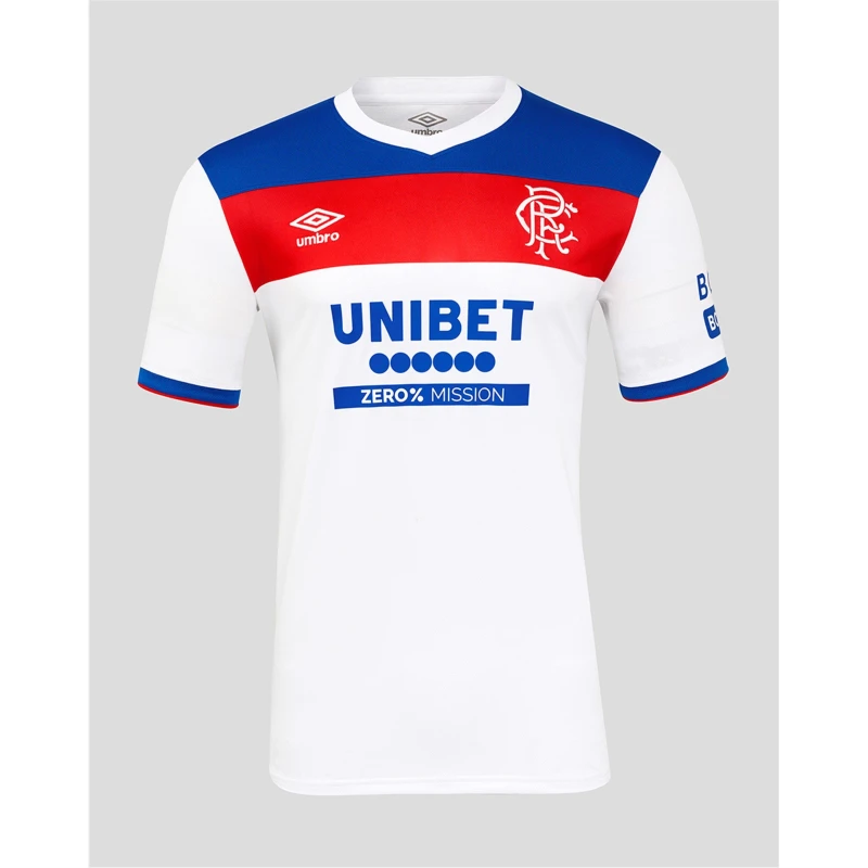 Image of Umbro Rangers Away Shirt 2025 2026 Adults White/Blue male S
