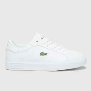 Image of Lacoste White Powercourt Youth Trainers