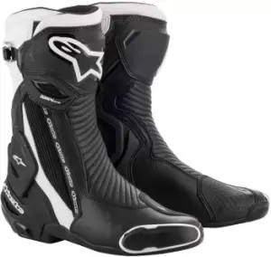 Image of Alpinestars SMX Plus v2 Motorcycle Boots, black-white, Size 42, black-white, Size 42