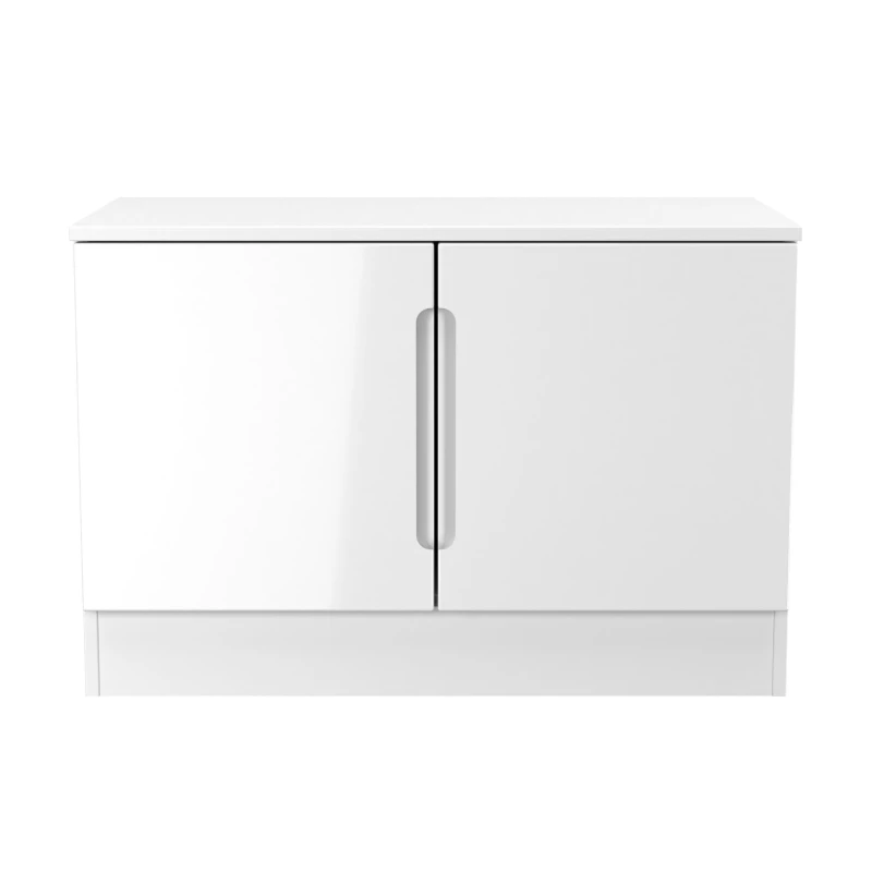 Image of Welcome Furniture Welcome Furniutre Milan Compact 2 Door TV & Media Unit - Ready Assembled MIL203WGW