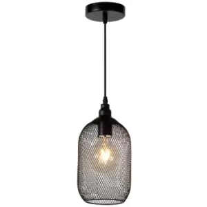 Image of Lucide MESH - Pendant Light - Ø15cm - 1xE27 - Black