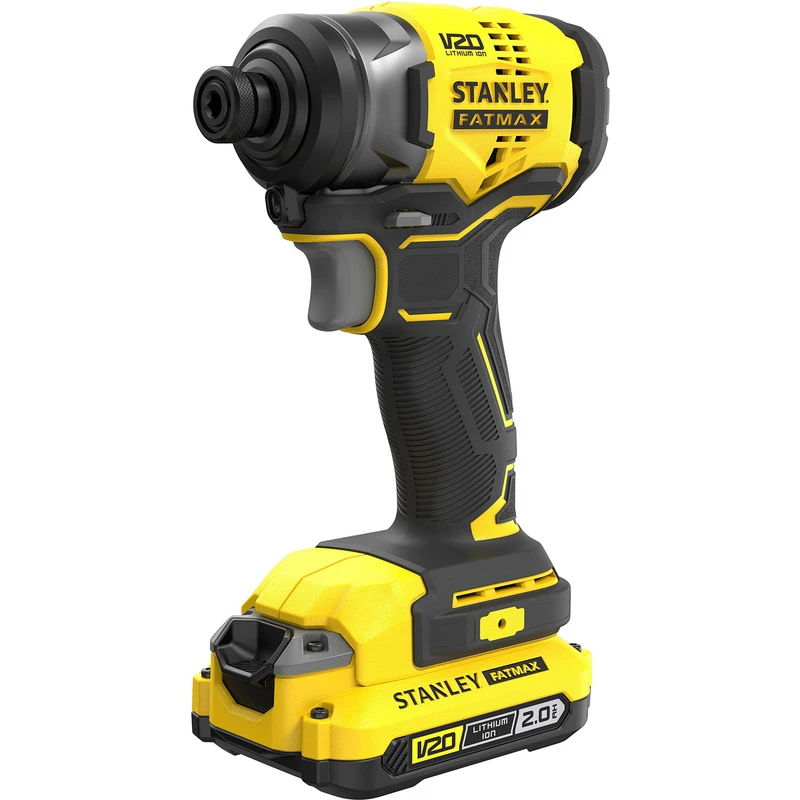 Image of Stanley Fatmax 18V V20 Cordless Brushless Impact Driver 1 X 2.0Ah Battery Sfmcf810D1K-Gb Black W4O6X Unisex