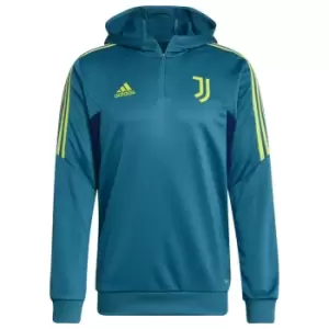 Image of 2022-2023 Juventus Hooded Track Top (Active Teal)