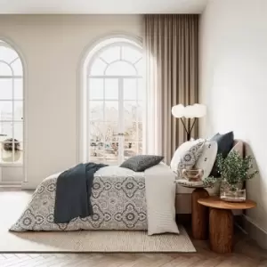 Image of Bedeck of Belfast Nena Cotton Duvet Cover Set Denim - Blue