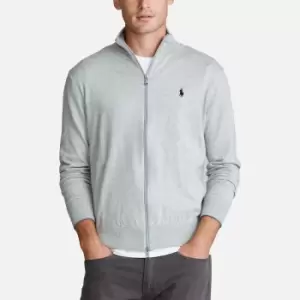 Image of Polo Ralph Lauren Mens Pima Cotton Full Zip Jumper - Andover Heather - S