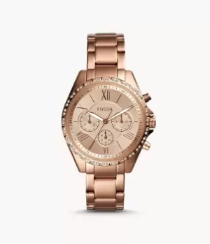 Image of Fossil Women Modern Courier Chronograph Rose-Gold-Tone Stainless Steel Watch