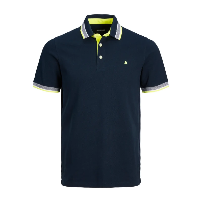 Image of jack & jones Jack & Jones Premium Paulos Tipped Polo Dark Navy - JACK & JONES - Size: 3XL(56) Dark Navy Male 3XL(56) JJ01104