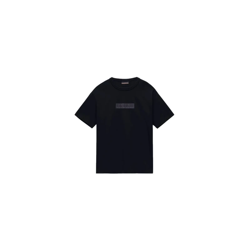 Image of Kid's T-Shirt Napapijri New Box Logo Noir Unisex 12 ans