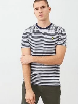 Image of Lyle & Scott Stripe T-Shirt - Navy