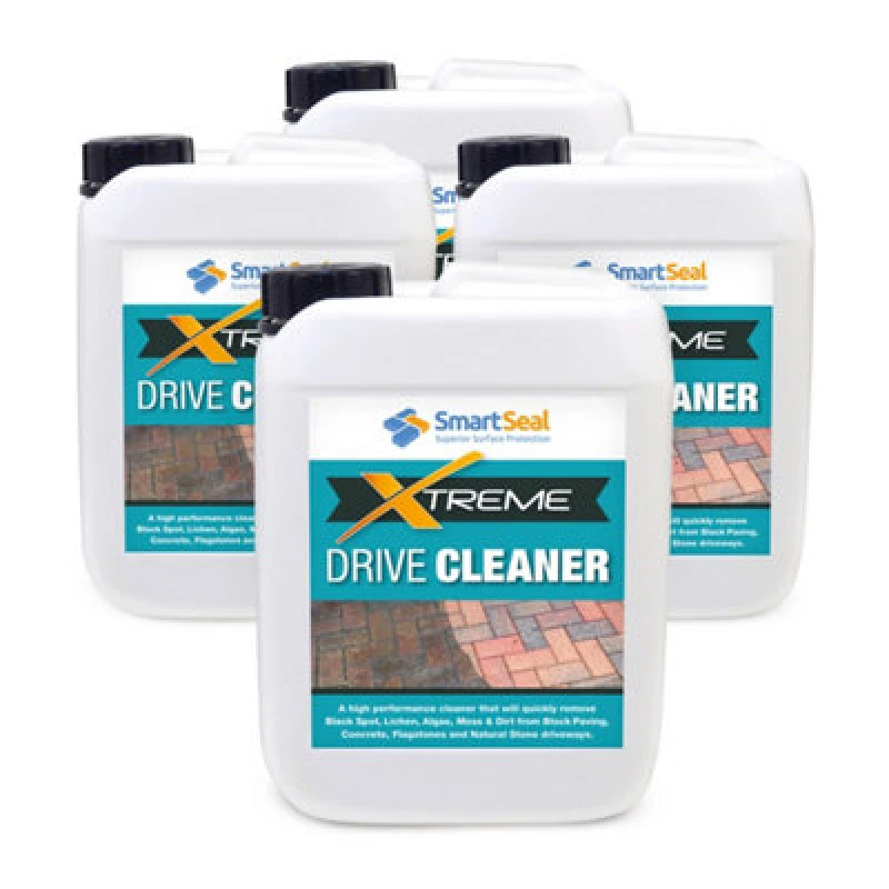Image of Smartseal - Driveway Cleaner Xtreme, Black Spot Drive Cleaner, Dirt And Algae Killer - Block Paving, Natural Stone Cleaner, 4X5L