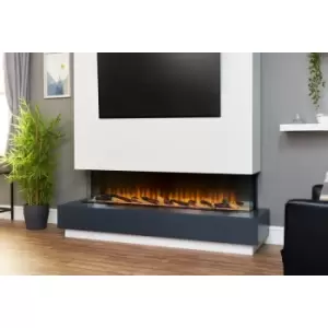 Image of Sahara Electric Inset Wall Fire with Remote Control, 61" - Adam