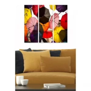 Image of MDF2405041 Multicolor Decorative MDF Painting (3 Pieces)