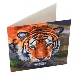 Image of Crystal Art Tiger 18 x 18cm Card CCK-A40 10215CB