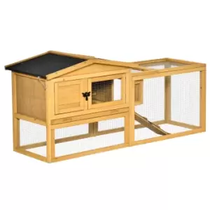 Image of Pawhut Outdoor Rabbit Hutch/Run Design W/ Ramp And Water-Resistant Paint