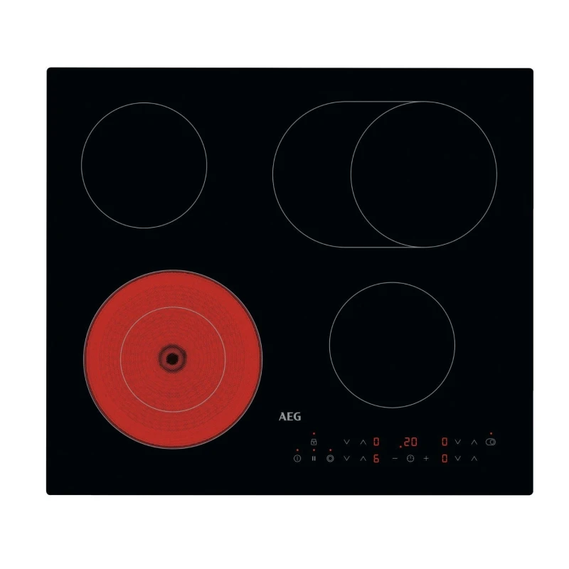 Image of AEG HRX64360C 60cm 4 Zone Ceramic Hob - Black 949492758 Black