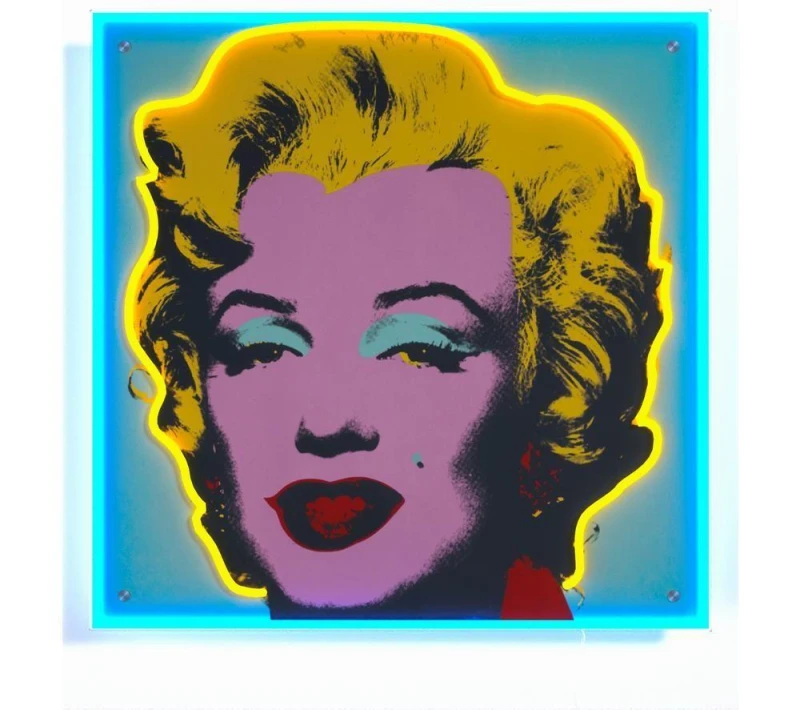 Image of YELLOWPOP Andy Warhol Marilyn Monroe LED Wall Lamp - Multicolour, Large 5060813390823
