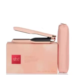 Image of ghd Unplugged Pink Charity Edition Cordless Hair Straightener - Soft Peach