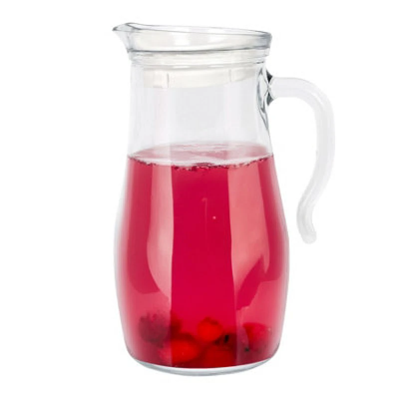Image of LAV Glassware Lav Misket Glass Water Jug With Silicone Lid - 1.8L