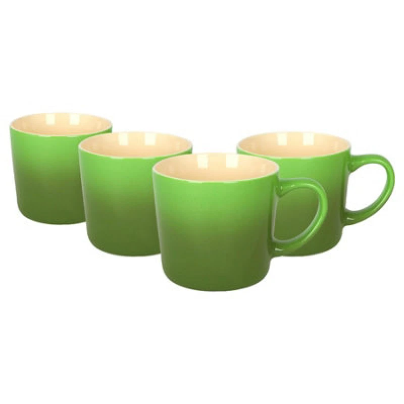 Image of Argon Tableware New Bone China Ombre Mugs - 330Ml - Green - Pack Of 4
