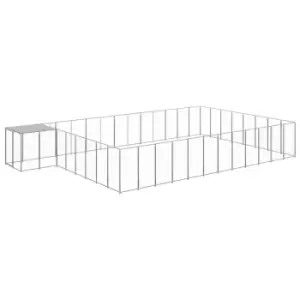 Image of Vidaxl Dog Kennel Silver 30.25 M Steel