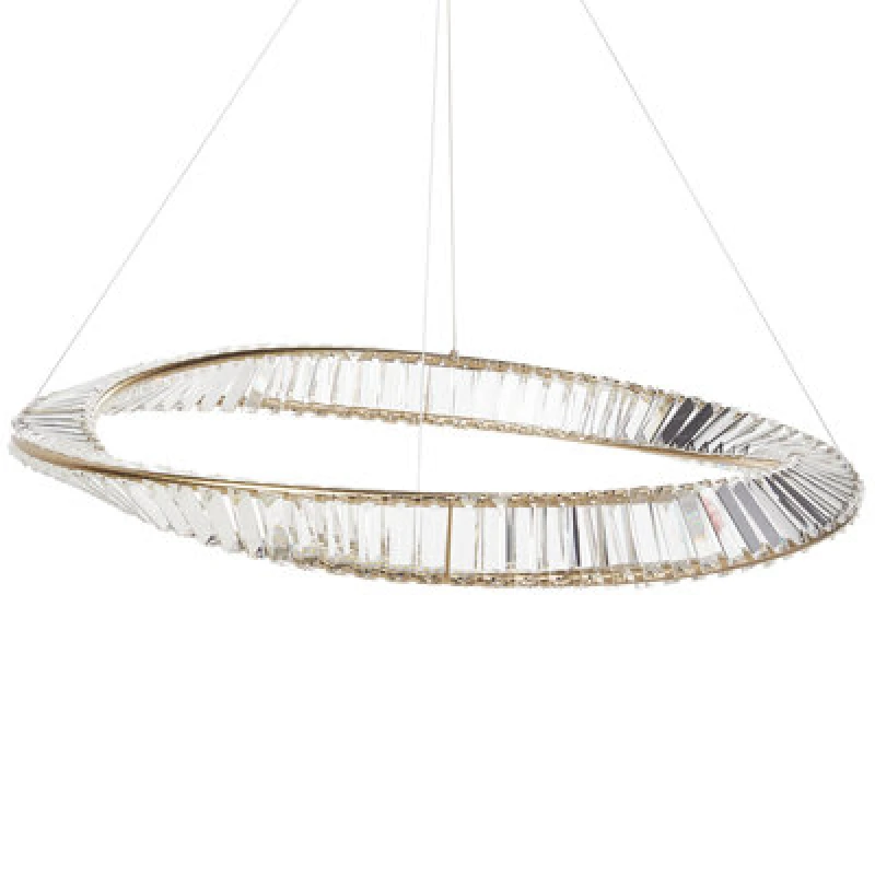 Image of Beliani LED Chandelier Rosende Metal Gold