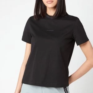 Image of Calvin Klein Jeans Womens Logo Intarsia T-Shirt - CK Black - S