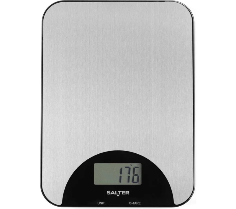 Image of SALTER SA00597SFEU12 Digital Kitchen Scale - Silver/Grey 5054061485424