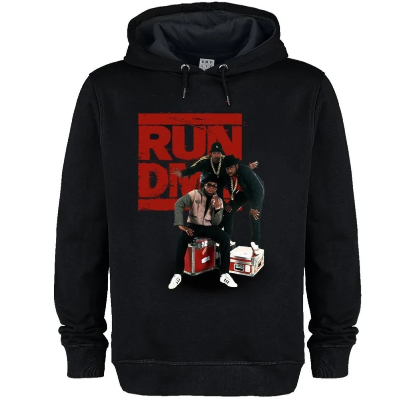 Image of Amplified Mens Crate Run DMC Hoodie in Black Size: XS Black Male XS