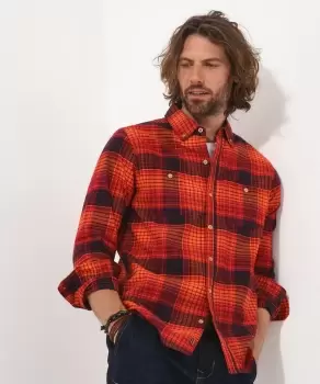 Image of Autumnal Check Button Down Collared Long Sleeve Shirt