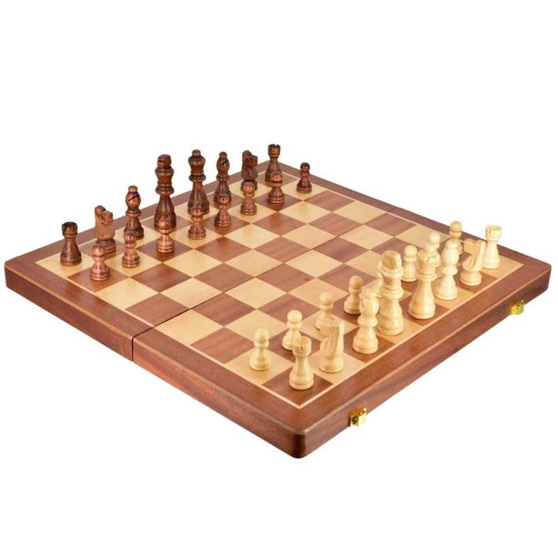 Image of Planet Direct M.Y Premium 15" Wooden Magnetic Chess Set Brown & Black unisex Medium