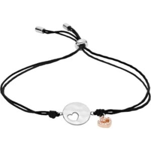 Image of Ladies Fossil Fabric Sterling Silver