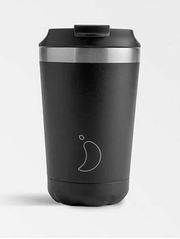 Image of Chilly's Chilly's 340Ml Original Monochrome Black Cup, Black C340OH90RMOBLK