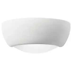 Image of Dimmable LED Wall Light Unglazed Ceramic Semi Dome Lounge Lamp Lighting Fitting