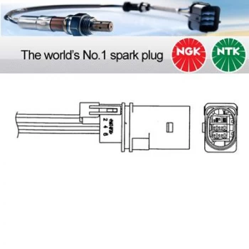 Image of 1x NGK NTK Oxygen O2 Lambda Sensor UAA0004-VW001 UAA0004VW001 (1477)